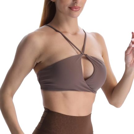 Women's Workout Sports Bras Fitness Adjusted  Halter Bra Yoga Crop Tank