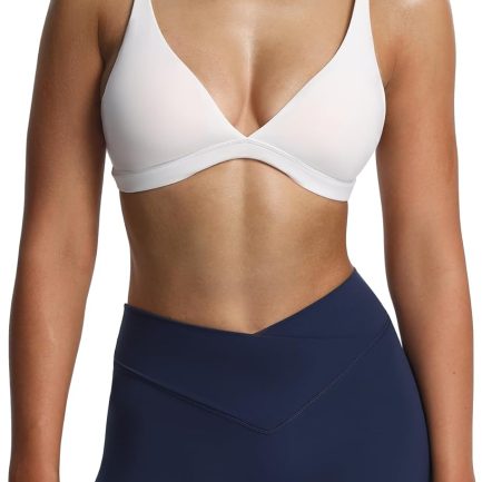 Women's Workout Deep V Adjustable Sport Bras Fitness  Bra Yoga Crop Tank