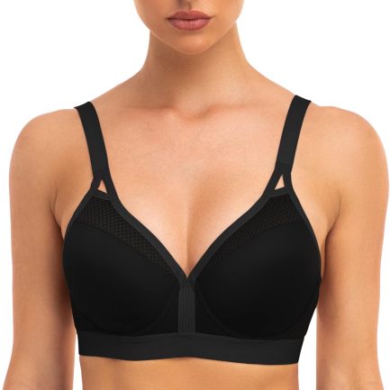 Women's Sports Bra High Impact Lightly Lined Underwire V Neck Full Figure Running Workout Bras