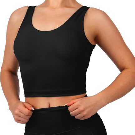 U Tank Sports Bra for Women – Scoop Neck Workout Top with Built-in Cups – Ideal for Yoga, Gym & All-Day Comfort Wear