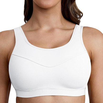 Women's Workout Bra - Adjustable Support Sports Bra with Mesh Back Design Wide Straps Full Elastic Band
