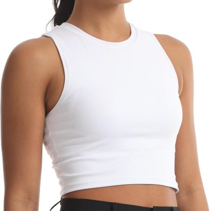 Women's Sports Bras Removable Padded Yoga Athletic Tank Tops Sleeveless Fitness Workout Crop Tops