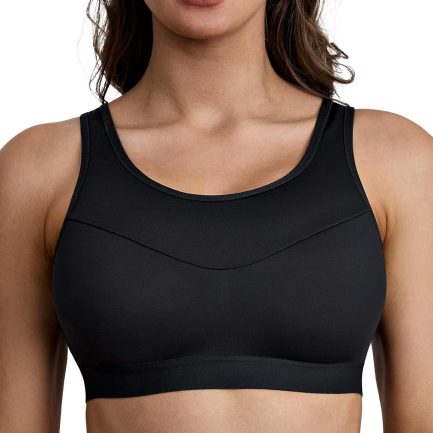 Women's Workout Bra - Adjustable Support Sports Bra with Mesh Back Design Wide Straps Full Elastic Band