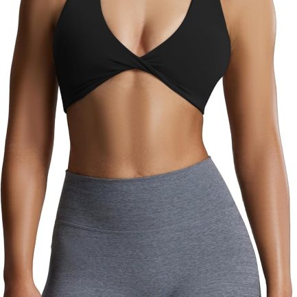 Women's Workout Sports Bras Fitness  Low Impact Bra Yoga Crop Tank