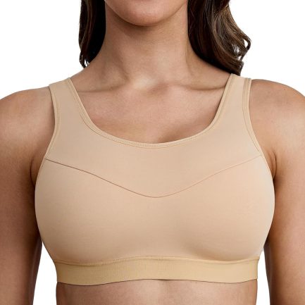 Women's Workout Bra - Adjustable Support Sports Bra with Mesh Back Design Wide Straps Full Elastic Band